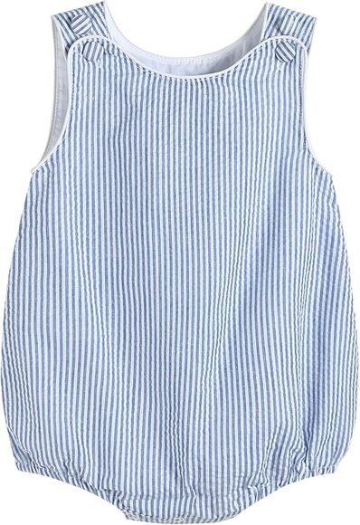 Lil Cactus Striped Seersucker Baby Bubble - Picture 1 of 7